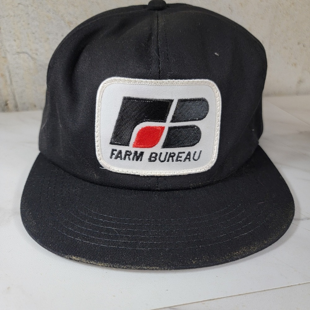 VTG Farm Bureau Logo Patch Insurance Crop Snapback Hat Baseball Cap Foam USA